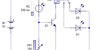 Rangkaian sensor cahaya  Sensor cahaya dengan LDR 