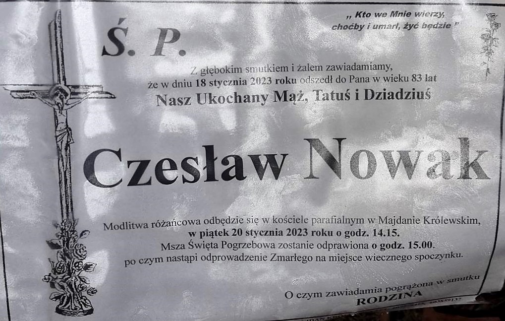 Nie żyje Czesław Nowak - legendarny nauczyciel z Majdanu Królewskiego