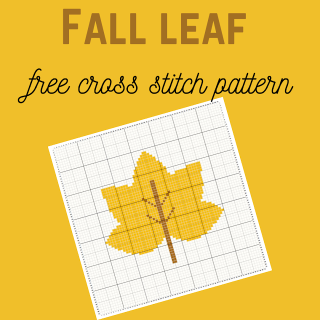 Fall leaf - free cross stitch pattern