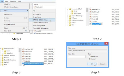 Change number of rows in Windows 8 Start menu