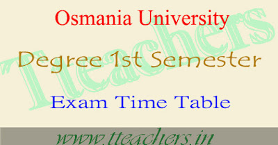 OU degree 1st sem revised time table Dec 2016 postponed dates