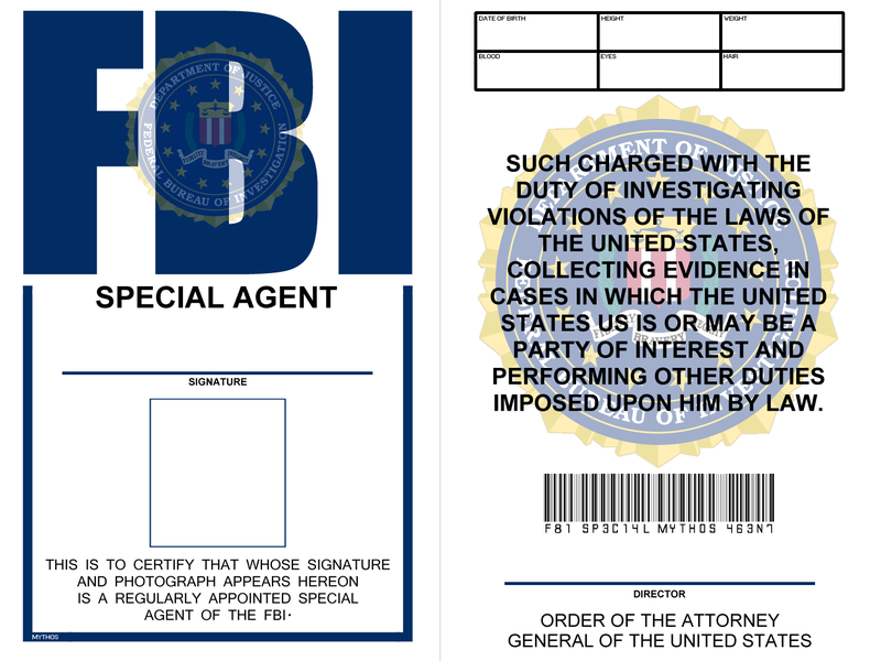 Fake Fbi Badge Template