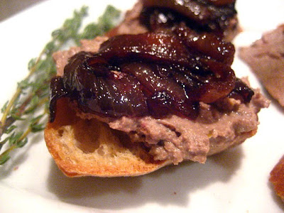 Crostini Toscani Chicken Liver w Balsamic Onions