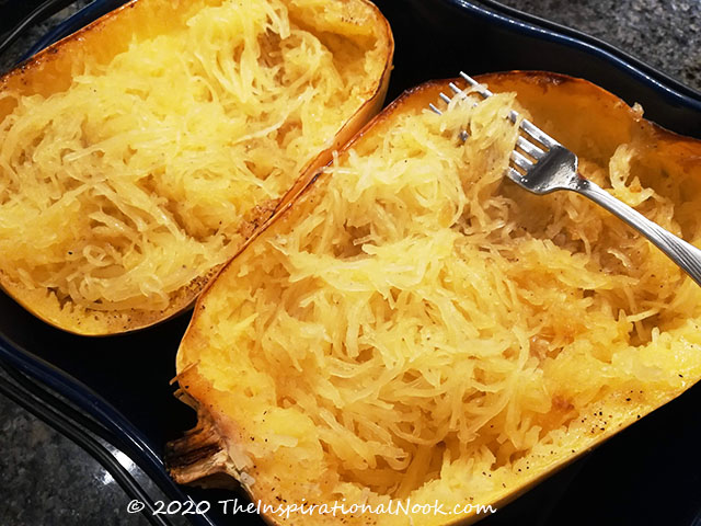 Roasted Spaghetti Squash, baked winter squash