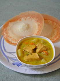 Chicken coconut milk curry for appam/ idiyappam 