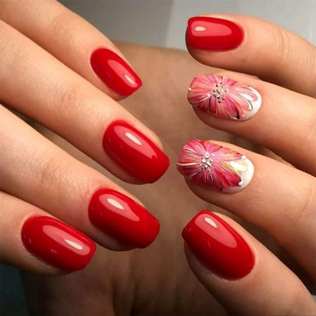 Nail Art Designs -  Beautiful Nail Ideas for Red Manicure #43