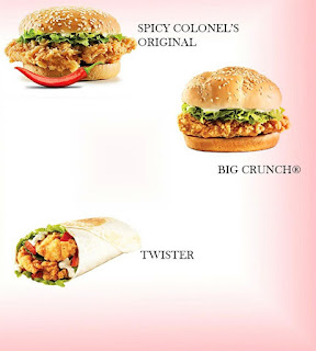 KFC Canada Menu Prices August 8 - September 25, 2017