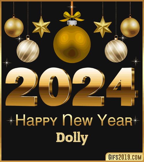 Happy New Year 2024 gif Dolly