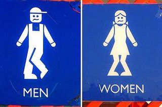 Washroom sign in netherland
