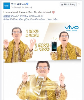Mẫu quảng cáo theo trào lưu của Vivo