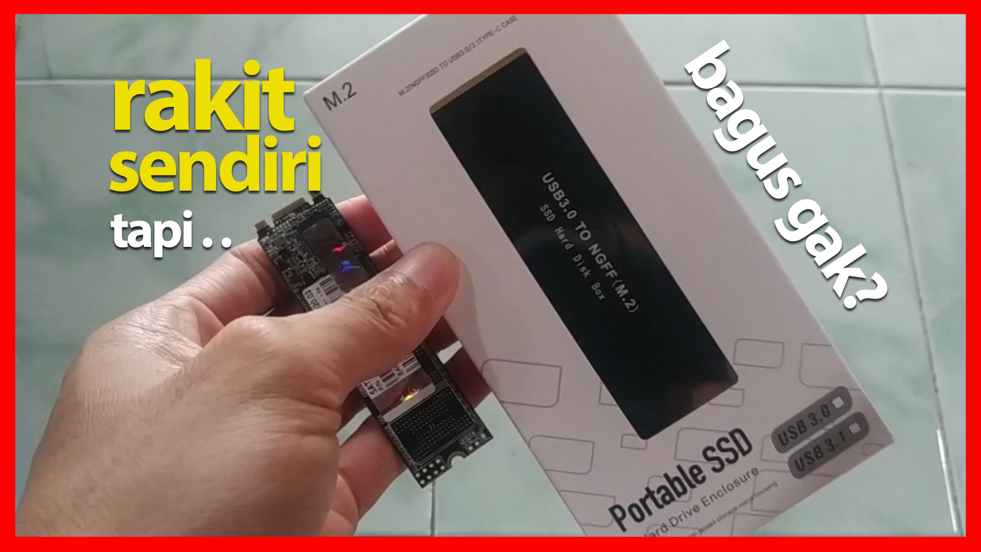 Membuat ssd portable sendiri menggunakan CASING SSD M2 NGFF SATA USB3.0 - SSD ENCLOSURE