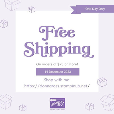 Free Shipping from Stampin' Up! 14 December only