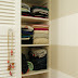 An organized, but still unfinished, closet