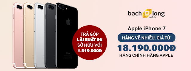 iPhone 7 | iPhone 7 Plus Chính hãng đã có mặt tại hệ thống Bạch Long Mobile