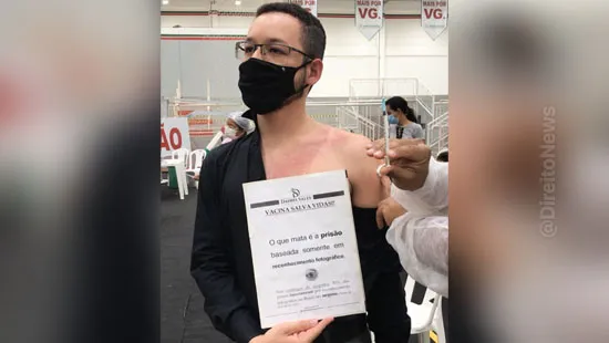 advogado protesta prisao reconhecimento fotografico vacinacao