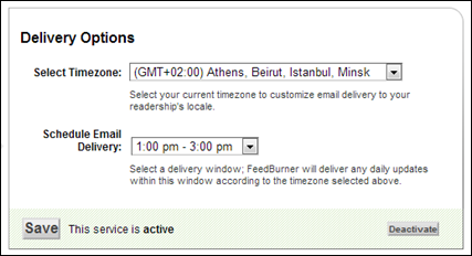FeedBurner mail zamanı