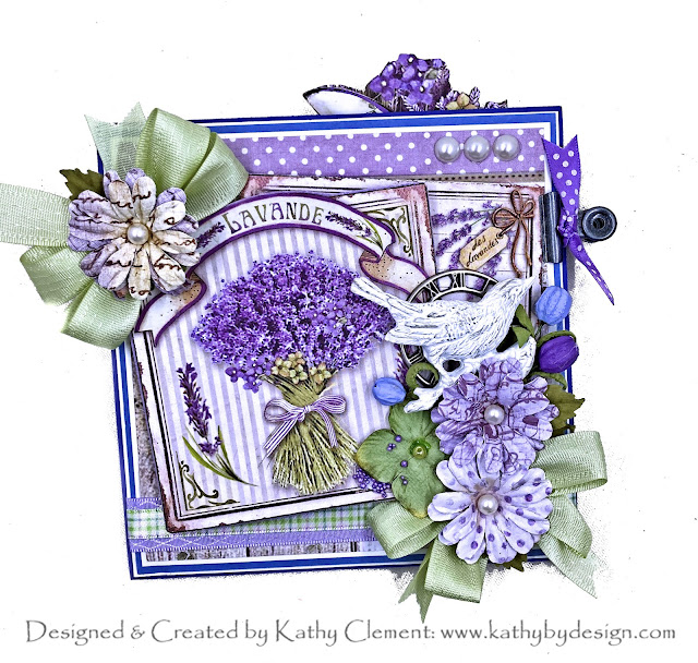Purple Flowers Diamond Card