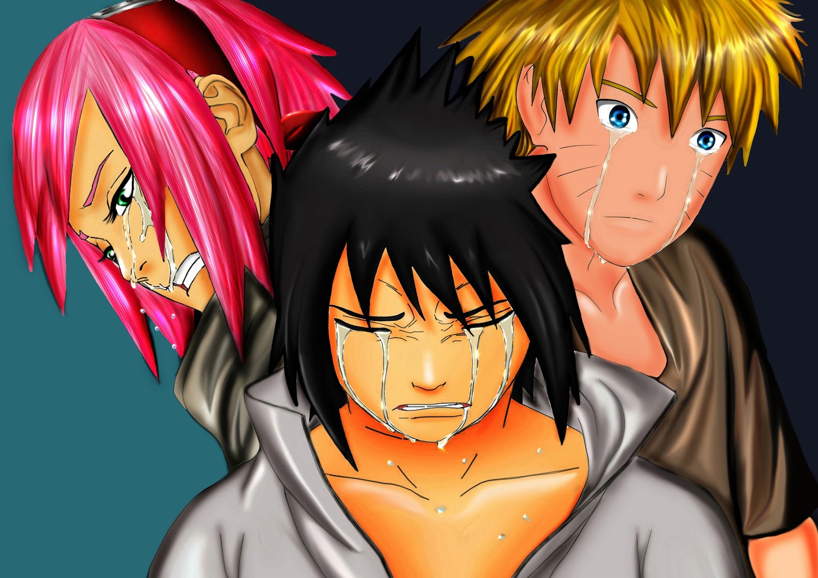 Gambar Naruto Sasuke dan Sakura  Tim 7 Gambar Kata Kata 