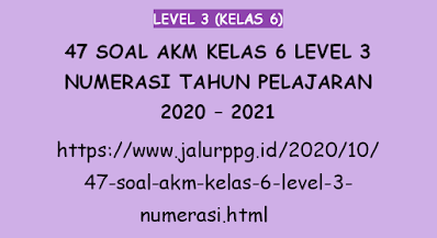 47 Soal AKM Kelas 6 Level 3 Numerasi Tahun Pelajaran 2023 - 2024