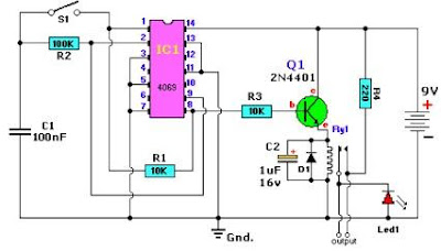 Alternating on off switch electronic project circuit with explanation