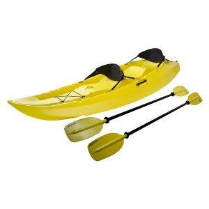 Lifetime Manta Tandem Kayak with Paddles and Backrests (Yellow, 10-Feet)