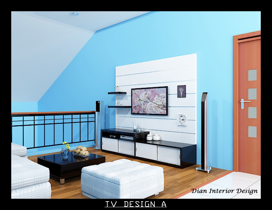 TV BACKGROUND MINIMALIS Dian Interior Design
