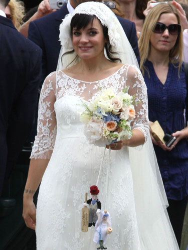 Lily in Delphine Manivet wedding gown The newly wed Mrs Lily Cooper made