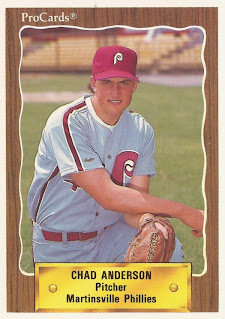 Chad Anderson 1990 Martinsville Phillies card