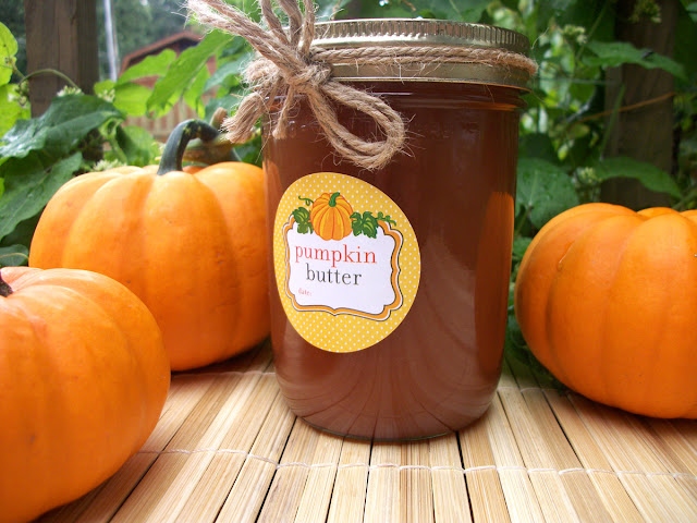 Cute Pumpkin Butter Mason Jar Labels