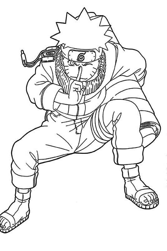 Lembar Mewarnai Sketsa dan Gambar  Ilustrasi Naruto Uzumaki 