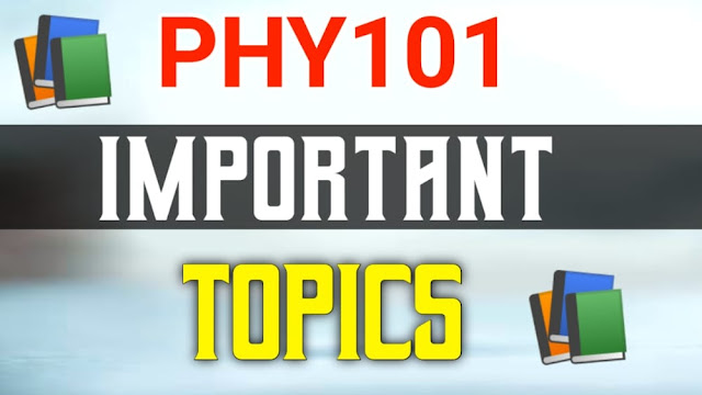 PHY101 Important Topics For Midterm/Final Term