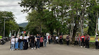 Puluhan Personil Polres Soppeng Amankan Aksi Solidaritas HMI Secara Humanis