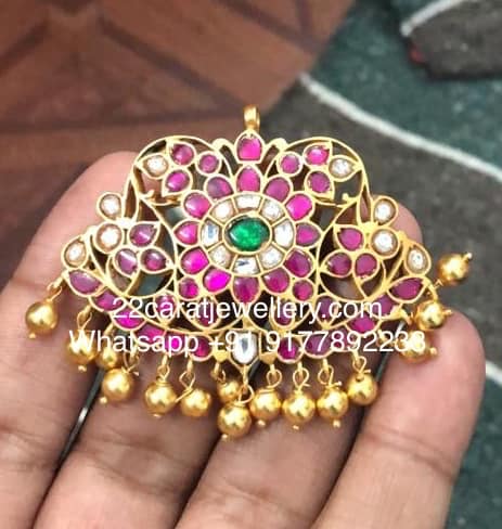 Simple Kundan Pendants in 925silver