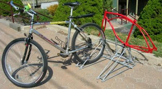 homemade bike stand Freeport Maine