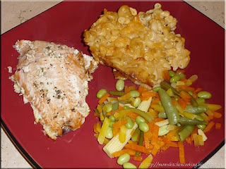 baked salmon with seven cheese mac and cheese