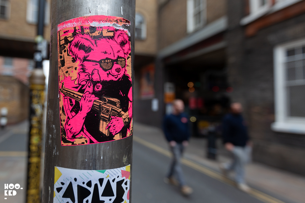 Screenprinted Shoreditch Street Art Stickers by artist Ben Rider