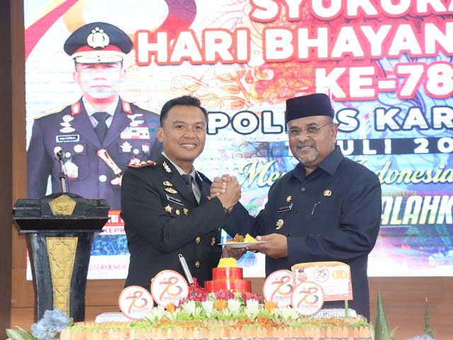 Polres Karimun Gelar Upacara dan Syukuran HUT Bhayangkara ke 78