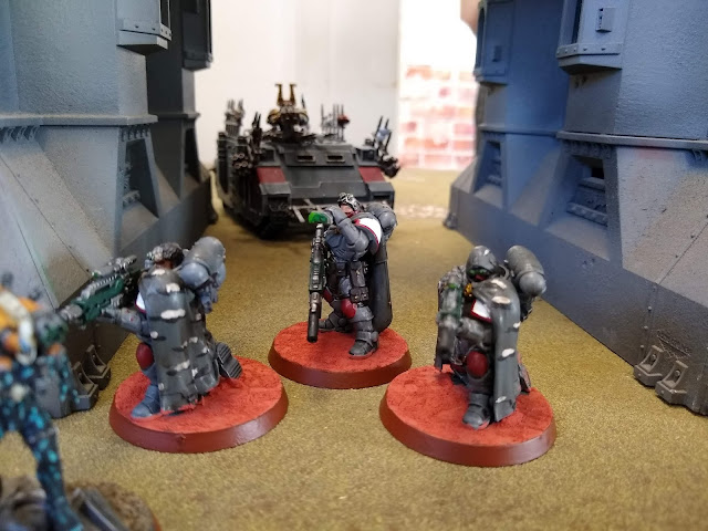 Warhammer 40k battle report - Crucible of War - Rescue - 2000 points - Dark Angels, Primaris Vanguard, Imperial Knights and Assassins vs Thousand Sons and Black Legion.