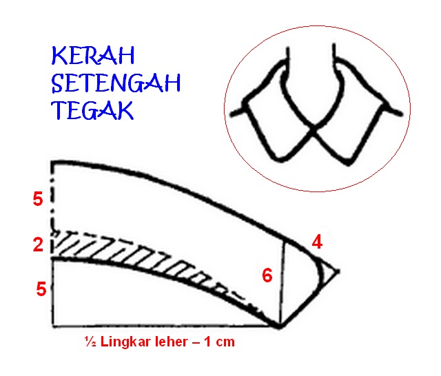 Pola Kerah Setengah Tegak - Danitailor