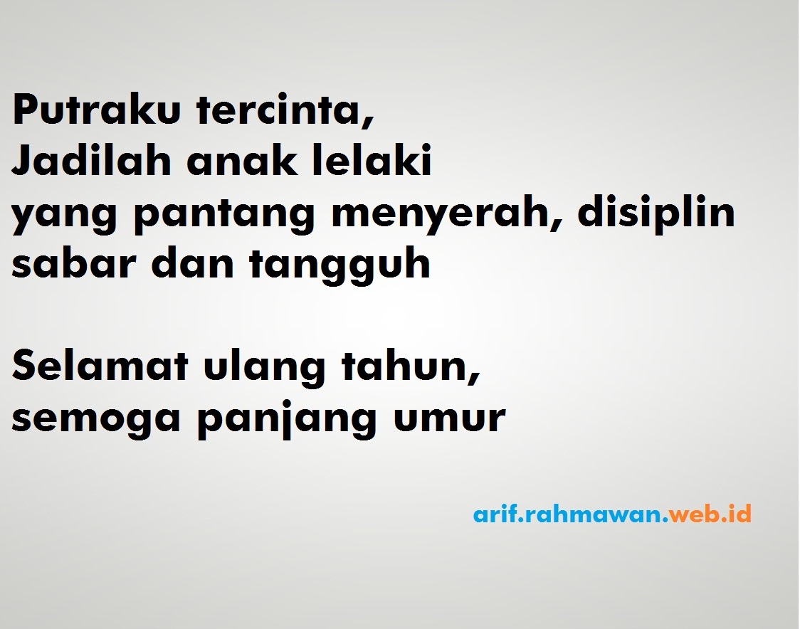 Kata Ucapan Ulang Tahun Untuk Anak Laki Laki Operator Sekolah