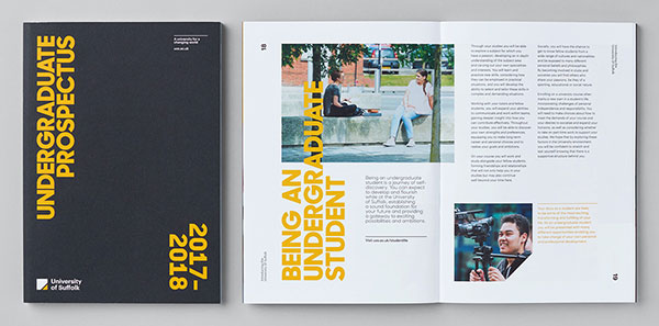 Inspirasi 20+ Desain Brosur dan Katalog Modern - Suffolk University Catalogue Design