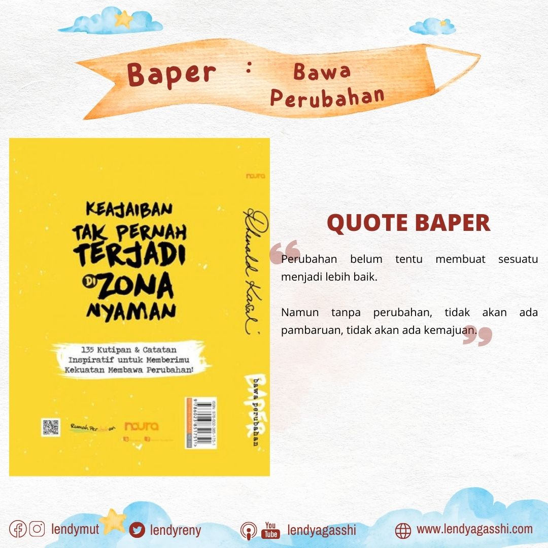 Rekomendasi buku motivasi anak muda, Baper, Bawa Perubahan