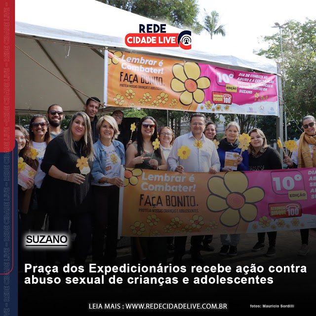 Praça dos Expedicionários recebe ação contra abuso sexual de crianças e adolescentes