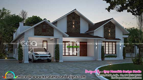 2248 sq-ft 4 bedroom house plan in 2 different style