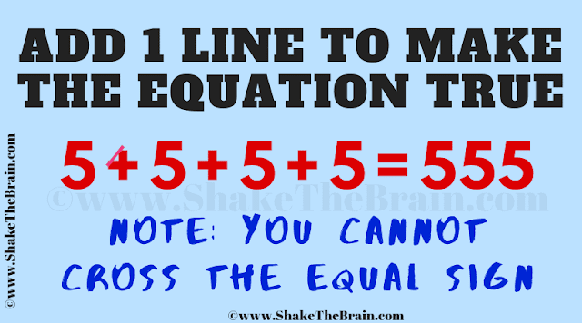 Answer of Out of Box Thinking Maths Brain Teaser for students