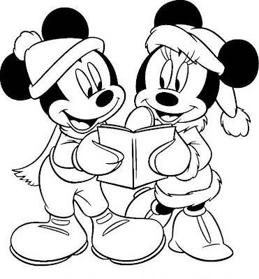 Disney mickey mouse and girl friend mini mouse printable coloring pages