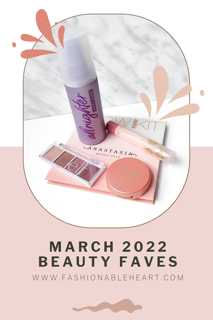 bblogger, bbloggers, bbloggerca, bbloggersca, canadian beauty bloggers, beauty blog, monthly favorites, urban decay, all nighter ultra glow, elf, eyeshadow quad, berry bad, tarte, amazonian clay blush, quirky, anastasia, sugar glow kit, highlight palette, colourpop cosmetics, just a tint, rose way