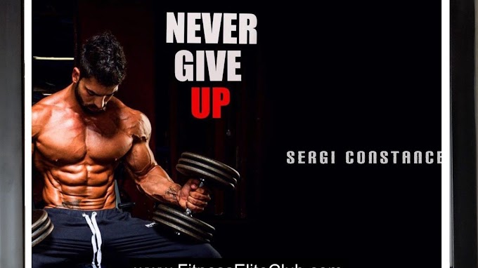 Sergi Constance Never Give Up Quote Six Pack Abs Bodybuilder Wallpaper