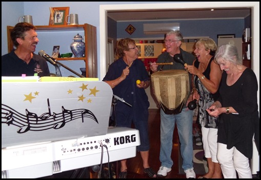 And the band played on! Left to Right: Peter Littlejohn, Yvonne Moller, Gordon Sutherland, Jan Johnston, Delyse Whorwood.