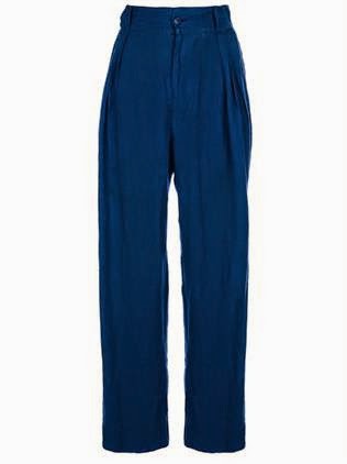  Royal blue cotton vintage trousers 